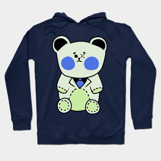 Green Teddy Bear Hoodie by LaserPewPew